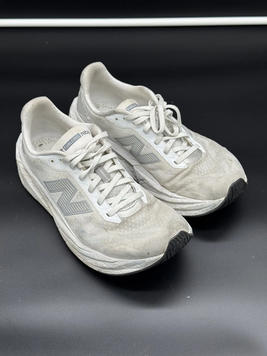 White Running Shoe before sneaker cleaning