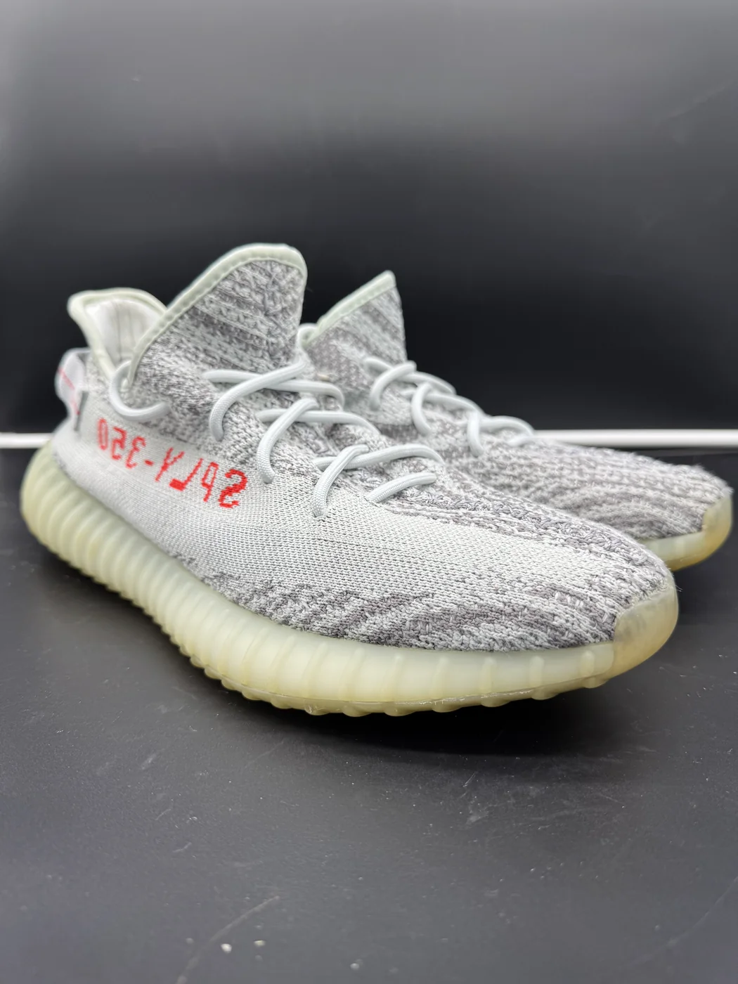 Grey Yeezy 350 after sneaker cleaning