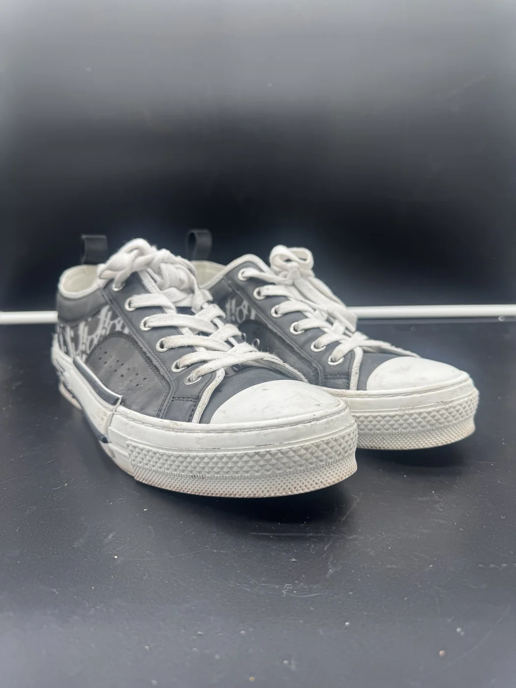 Grey Canvas Low before sneaker cleaning